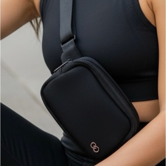 CALIA by Carrie Underwood Handbags - NWOT Calia Brand Neoprene Black Belt Bag.